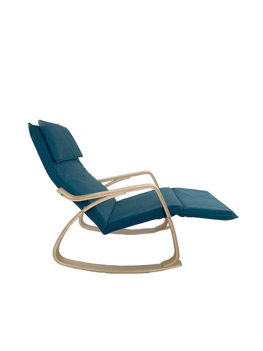 Rocking Armchair Blue 67x127x91cm