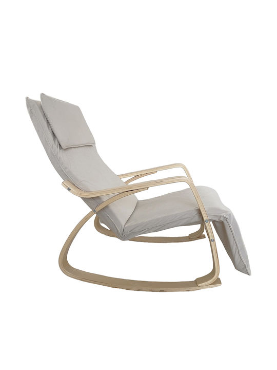 Schaukelstuhl Beige 67x127x91cm