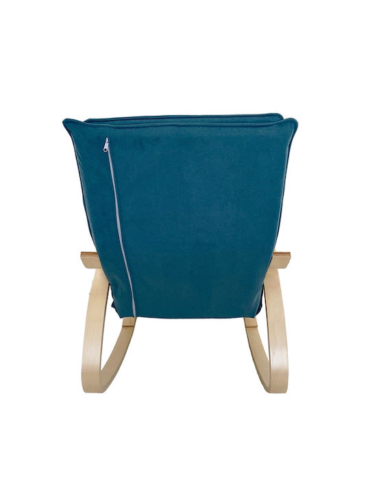Rocking Armchair Blue 67x127x91cm