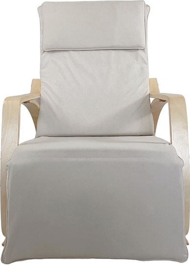 Schaukelstuhl Beige 67x127x91cm