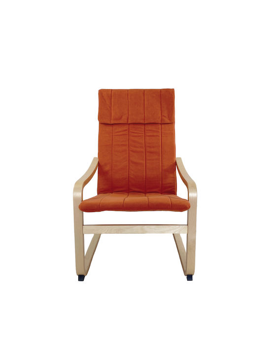 Nordvik Πολυθρόνα Πορτοκαλί 60x71x105cm