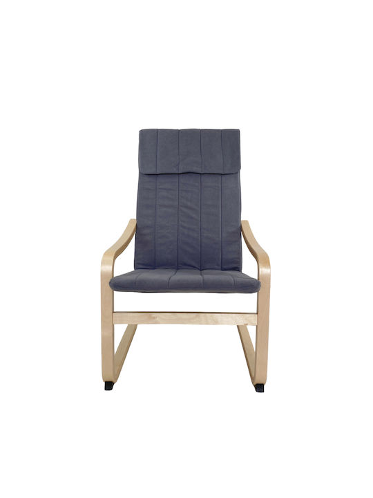 Nordvik Πολυθρόνα Γκρι 60x71x105cm