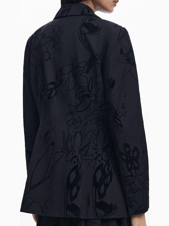Desigual Flock Γυναικείο Σακάκι Black