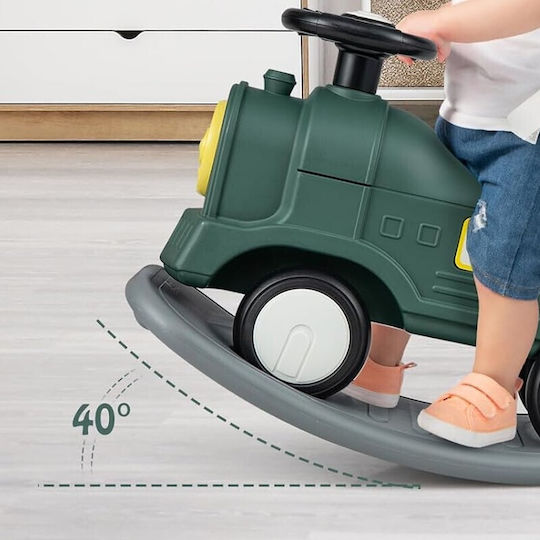 Jucărie cu leagăn pentru 18++ luni cu roți pentru greutate maximă de 25kg Verde