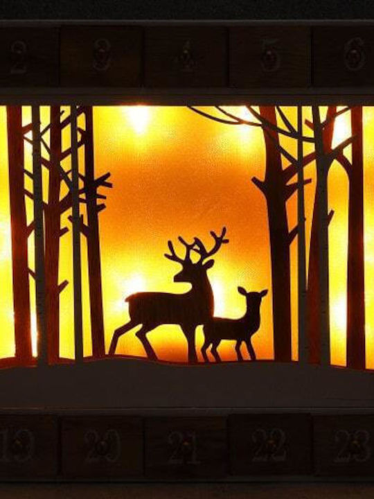 Cutie Muzicală Delemn Pentru Advent Calendar Cu Leduri 24 De Zile 27 X 6 X 35 Cm