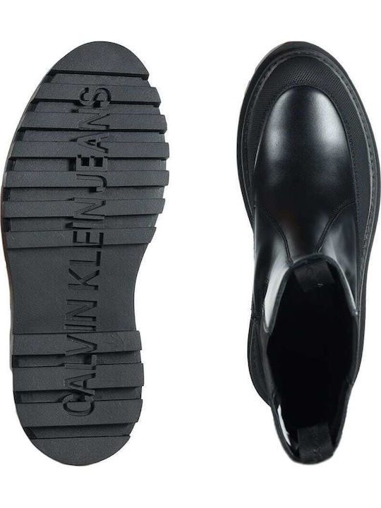 Ghete Copii din Piele cu Fermuar Negre