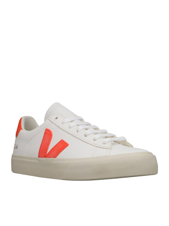 Campo Chromefree Γυναικεία Sneakers Extra White / Orange Fluo