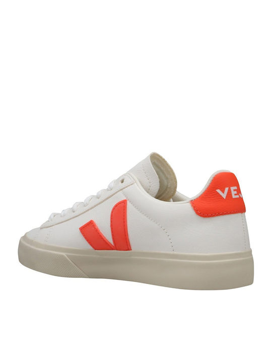 Campo Chromefree Γυναικεία Sneakers Extra White / Orange Fluo