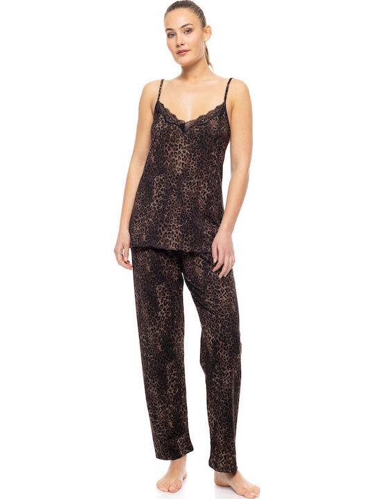 Pink Label Summer Women's Pyjama Pants Black