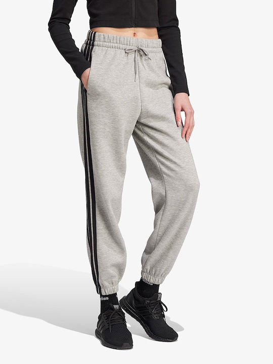 Essentials 3-stripes Долнище на анцуг Флийс Сив