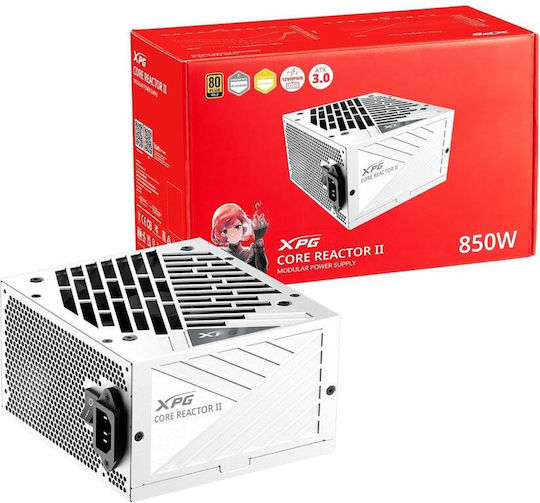 Adata XPG Core Reactor II 850W Бял Компютърно захранване Пълен модул 80 Plus Gold