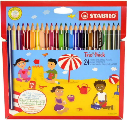 Stabilo Trio Farbstift-Set mit dicker Spitze 24Stück Packung von 1 Verpackungen