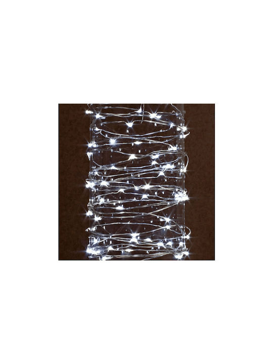 100 Λαμπάκια LED 10μ. Ψυχρό Λευκό σε Σειρά