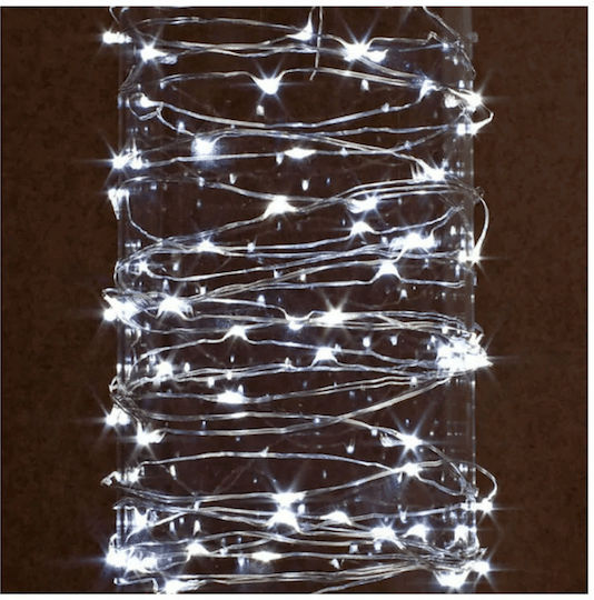100 Lichterketten LED 10m. Kaltes Weiß in Zeichenfolge 1Stück