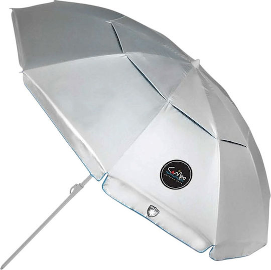Campo Kerry 200 Folding Beach Umbrella Diameter 1.9m with UV Protection and Air Duct Blue