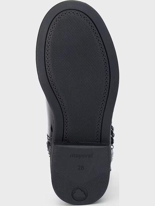 Kids Boots from Patent Leather with Zipper Black