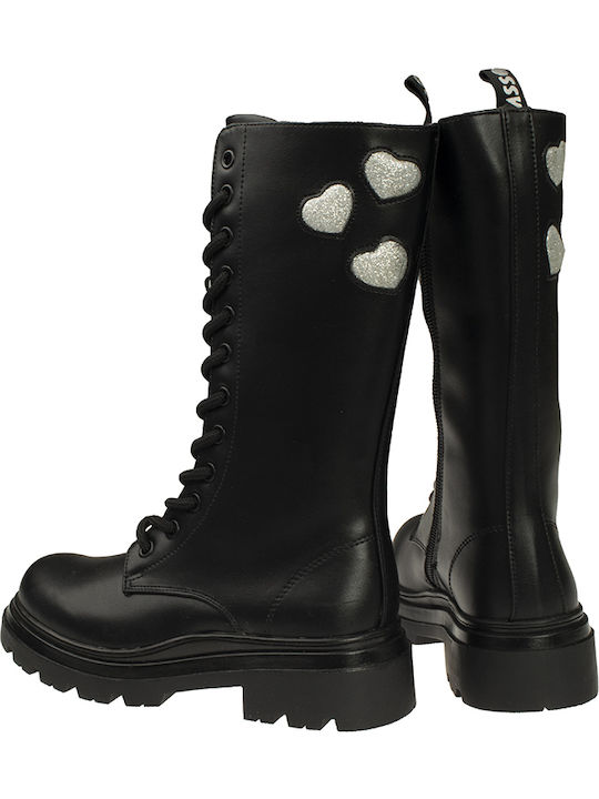 Kids Boots with Zipper Black