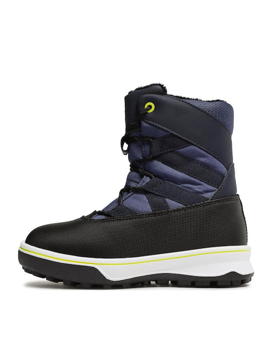 Kids Snow Boots with Laces Blue