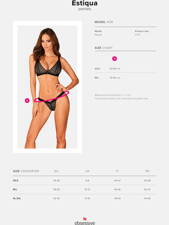 Brazilian Sexy Unterwäsche Schwarz Estiqua