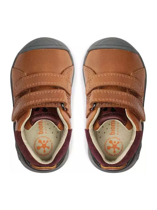 Arena Παιδικά Sneakers High Ανατομικά με Σκρατς Μπεζ
