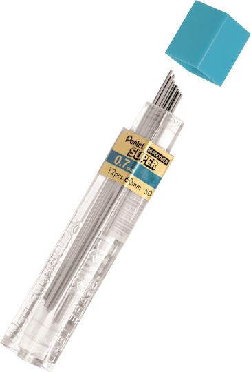 Pentel 12 Pencil Leads Thickness 0.7mm Type 2B