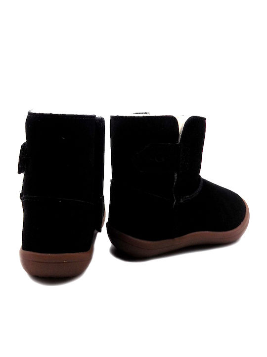 Keelan Ii Suede Kids Boots with Velcro Black