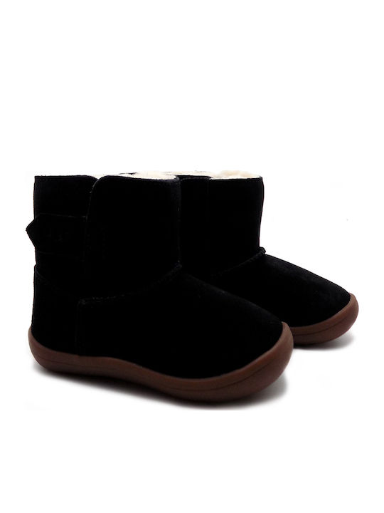 Keelan Ii Suede Kids Boots with Velcro Black