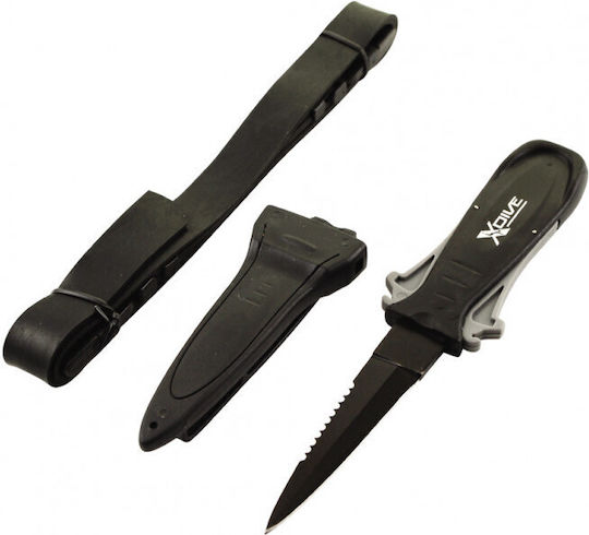 XDive Ribbon Teflon Μαχαίρι Κατάδυσης Στιλέτο Black/Lime με Λεπίδα 9cm
