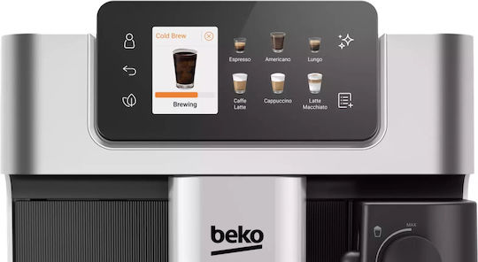 Beko Automatic Espresso Machine 1350W Pressure 19bar for Cappuccino Black S71013934
