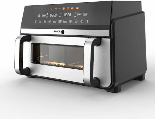 Fagor Heißluftfritteuse mit Doppel-Abnehmbarer Korb 11Es Schwarz FG10AF