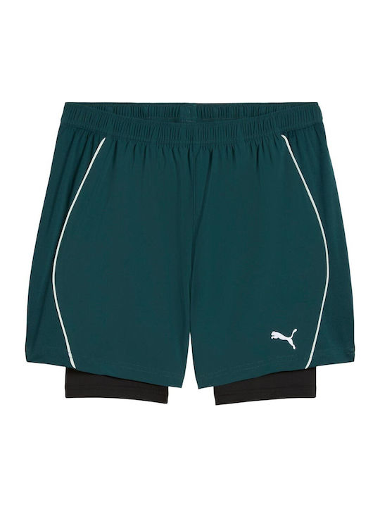 Velocity 2 in 1 Sports Men's Green Shorts