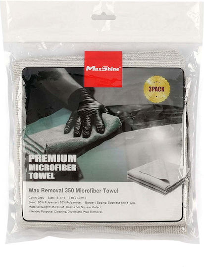 Maxshine Tuch Mikrofaser Polieren für Körper Auto 350gsm Rot 40x40cm