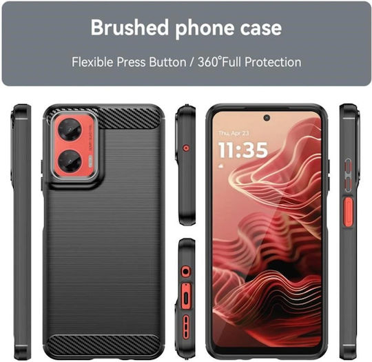 Back Cover Silicon Negru (Moto G55)