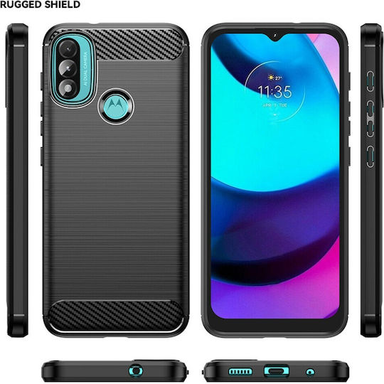 Back Cover Σιλικόνης Μαύρο (Moto E20)