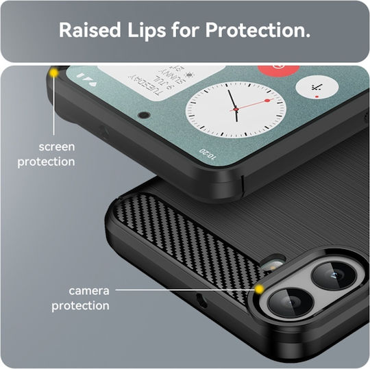 Back Cover Silicon Negru (Nothing Phone 1)
