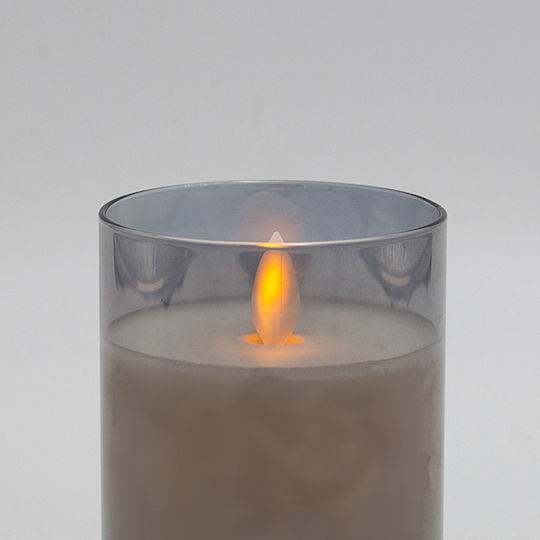 Eurolamp Christmas Glass Gray Battery Candle 10x7.5cm 2pcs