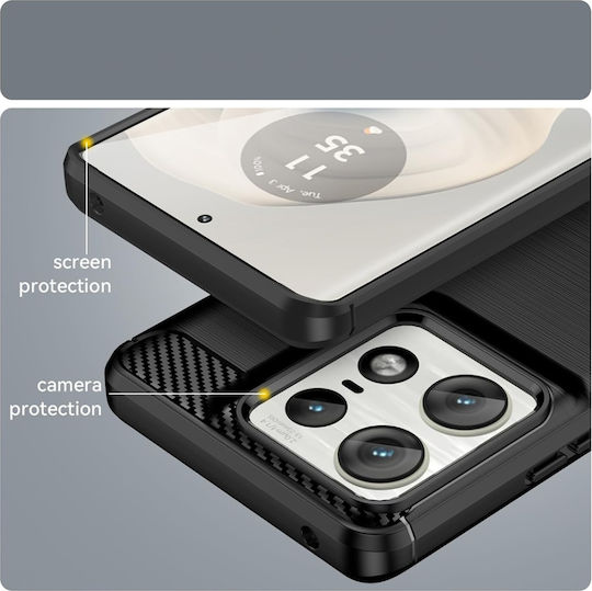 Back Cover Silicon Negru (Motorola Edge 50 Ultra)