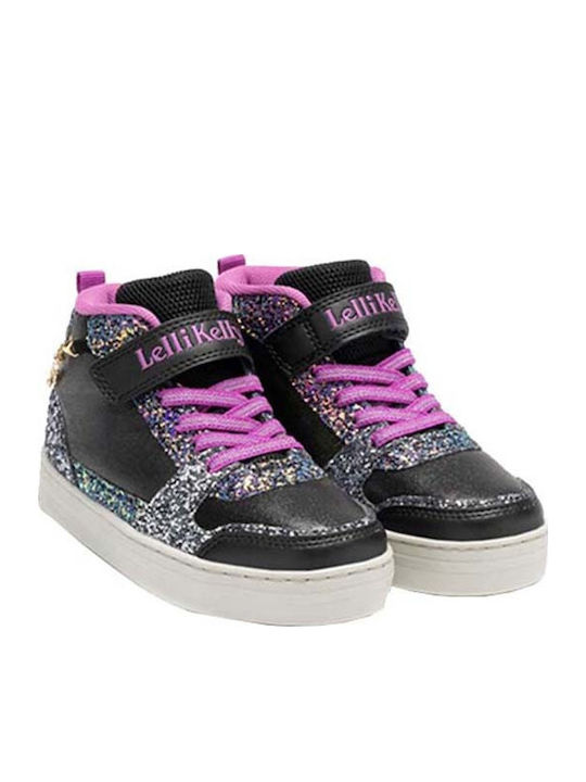 Gioiello Kids Sneakers High with Scratch Black