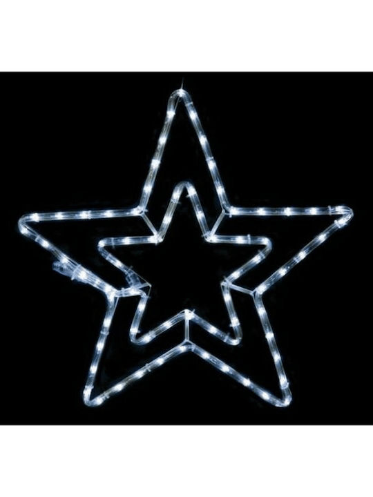 TnS Plastic Christmas Decorative Pendant Star 52x56cm White with Program