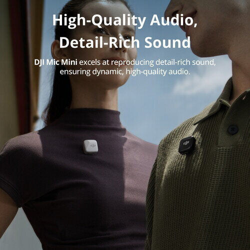 DJI Mic Mini Clip-On Transmitter Wireless Microphone with Bluetooth Πέτου, Clip On Journalistic