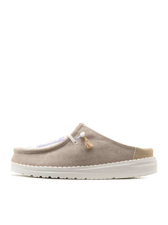 Mules mit Hoch Absatz in Braun Farbe