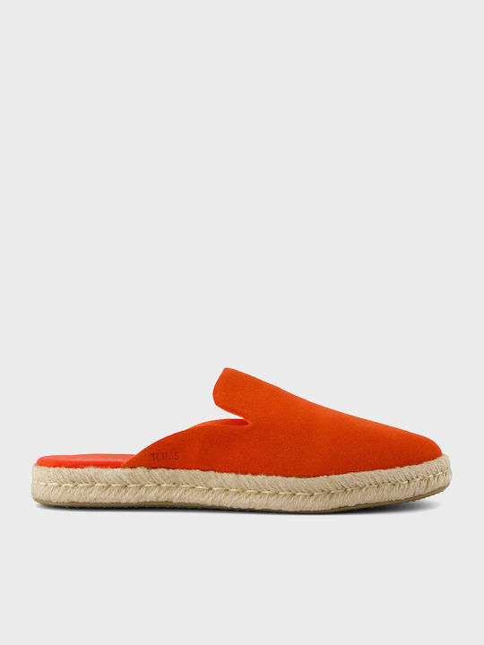 Santiago Mule Mules with Heel in Red Color