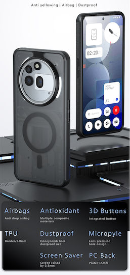 Techsuit Back Cover Silicon Negru (Nothing Phone (3a) Pro)
