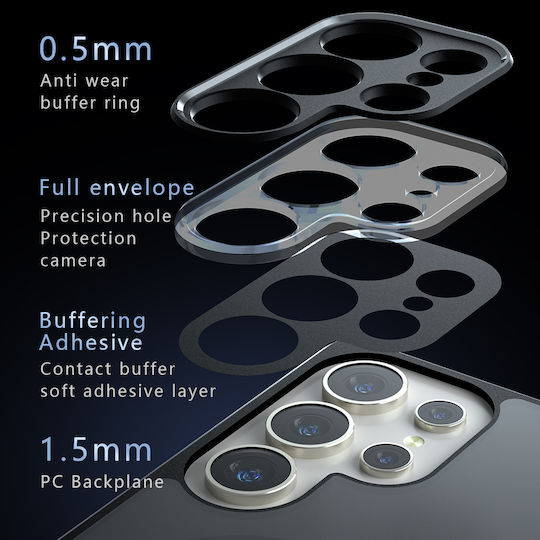Techsuit Umschlag Rückseite Silikon Schwarz (Galaxy S25 Ultra,Samsung S25 Ultra)