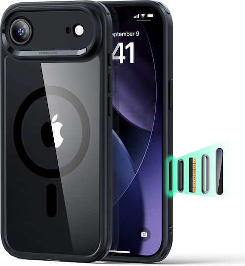 ESR Classic Hybrid Halolock Umschlag Rückseite Silikon Transparent (iPhone Air)