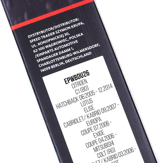 Einparts Lamelă Ștergător Auto Șofer 650mm