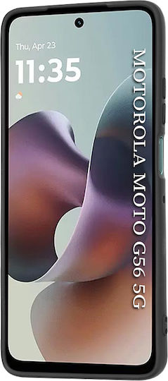 Techsuit Softflex Motorola Moto Umschlag Rückseite Silikon Schwarz (Motorola Moto G56)