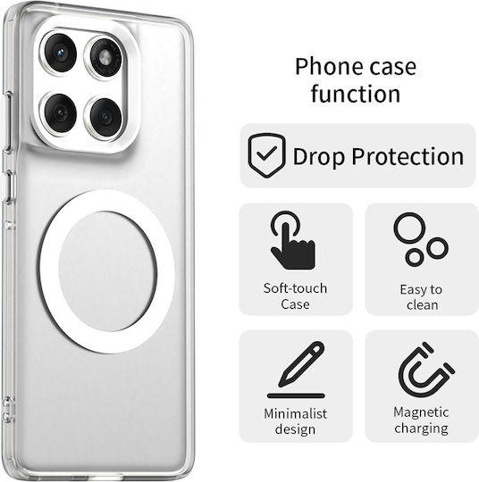Techsuit Задна корица Пластмаса / Силикон Бял (Motorola Edge 60 Fusion)