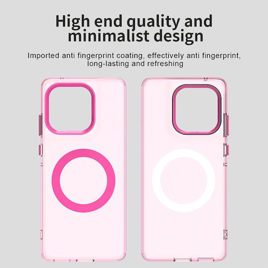 Techsuit Umschlag Rückseite Kunststoff / Silikon Rosa (Motorola Edge 60 Fusion)