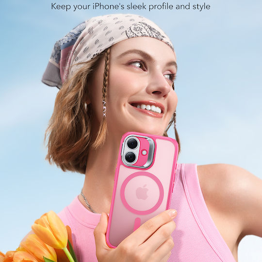 ESR Classic Hybrid Halolock Kickstand Umschlag Rückseite Metallisch Rosa (iPhone 17)
